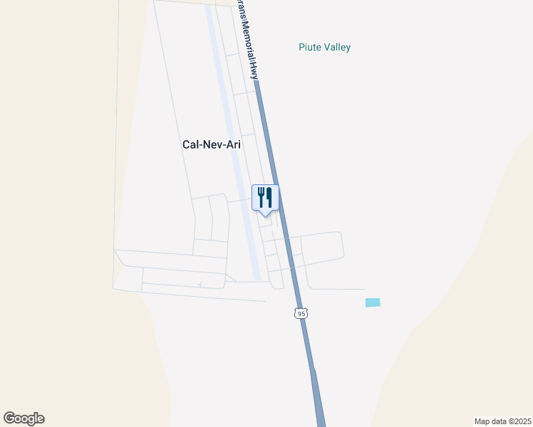 map of restaurants, bars, coffee shops, grocery stores, and more near 3 Piute Valley Drive in Cal-Nev-Ari
