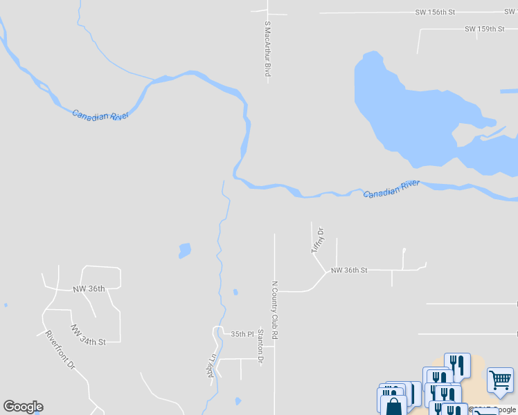 map of restaurants, bars, coffee shops, grocery stores, and more near 3815 North Country Club Road in Newcastle
