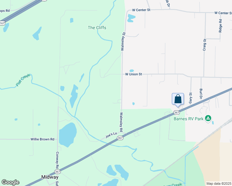 map of restaurants, bars, coffee shops, grocery stores, and more near 1102 Walmsley Road in Bald Knob