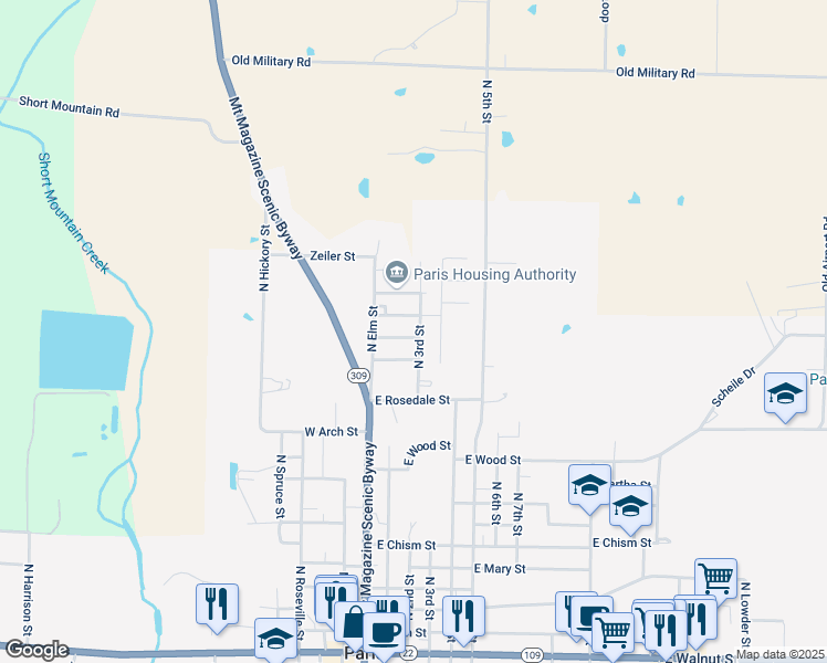 map of restaurants, bars, coffee shops, grocery stores, and more near 1013 North 3rd Street in Paris