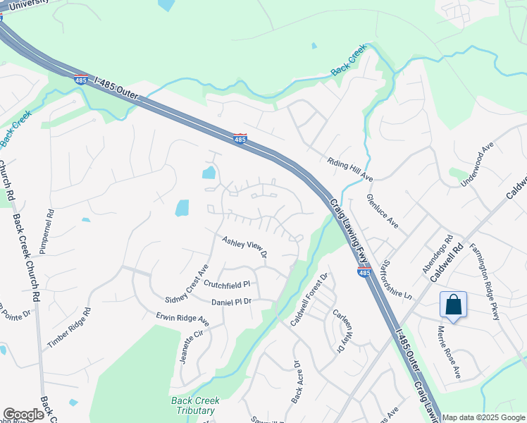 map of restaurants, bars, coffee shops, grocery stores, and more near 10348 Flat Stone Road in Charlotte