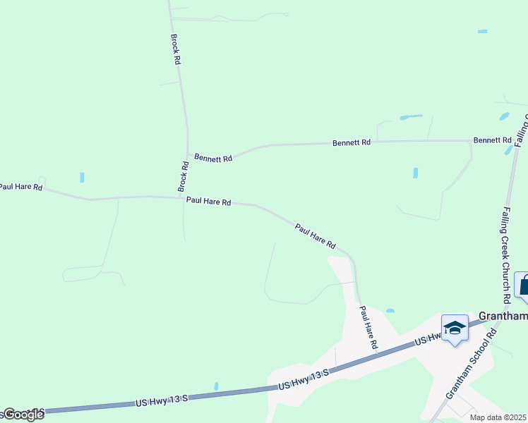 map of restaurants, bars, coffee shops, grocery stores, and more near 383 Paul Hare Road in Goldsboro