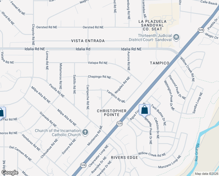map of restaurants, bars, coffee shops, grocery stores, and more near 6913 Tampico Road Northeast in Rio Rancho
