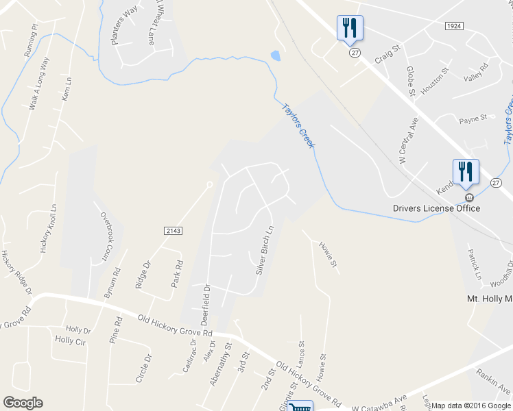 map of restaurants, bars, coffee shops, grocery stores, and more near 140 Deerfield Drive in Mount Holly