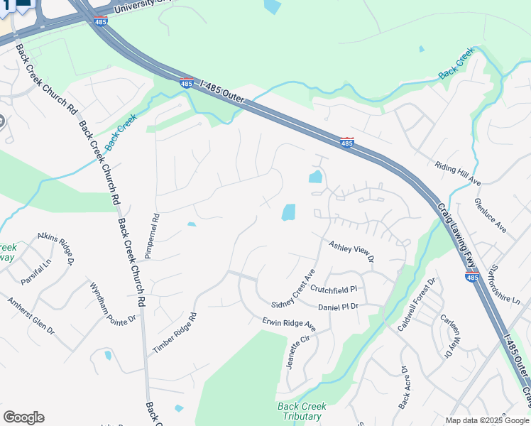 map of restaurants, bars, coffee shops, grocery stores, and more near 10830 Maryanna Court in Charlotte