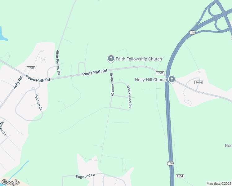 map of restaurants, bars, coffee shops, grocery stores, and more near 2789 Branchwood Drive in Kinston