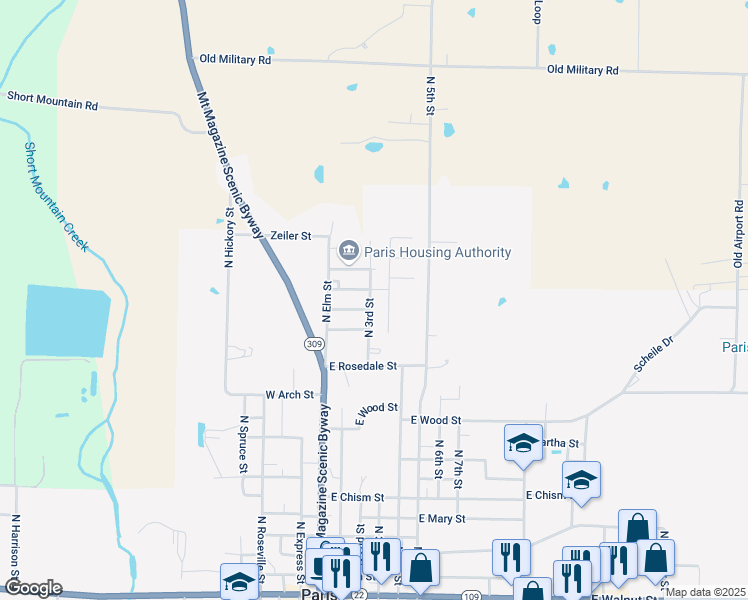 map of restaurants, bars, coffee shops, grocery stores, and more near 1013 North 3rd Street in Paris
