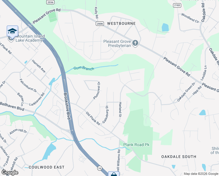 map of restaurants, bars, coffee shops, grocery stores, and more near 1634 Galesburg Street in Charlotte