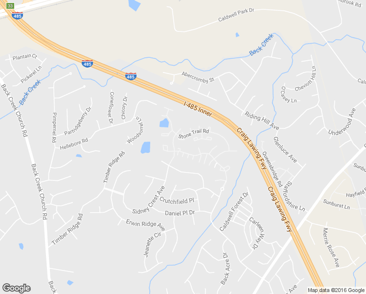 map of restaurants, bars, coffee shops, grocery stores, and more near 3131 Falling Rock Court in Charlotte