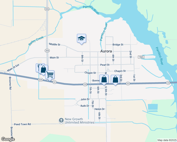 map of restaurants, bars, coffee shops, grocery stores, and more near 200-204 Chapin St in Aurora