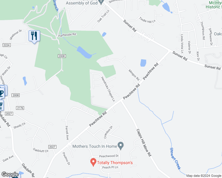 map of restaurants, bars, coffee shops, grocery stores, and more near 1308 Kersey Glen Lane in Charlotte