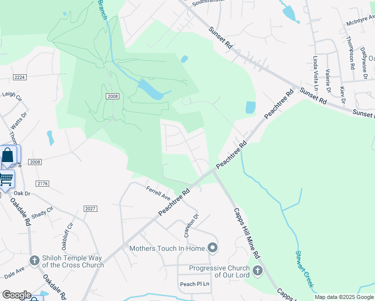 map of restaurants, bars, coffee shops, grocery stores, and more near 3214 Hendricks Chapel Lane in Charlotte