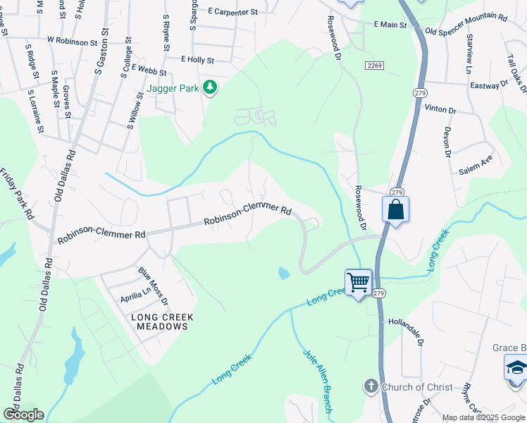 map of restaurants, bars, coffee shops, grocery stores, and more near 607 Robinson-Clemmer Road in Dallas