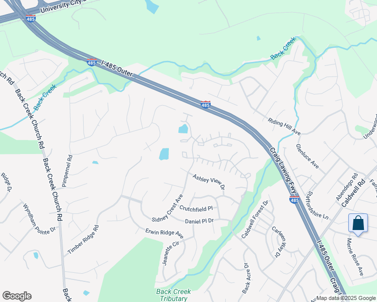 map of restaurants, bars, coffee shops, grocery stores, and more near 2944 Caldwell Ridge Parkway in Charlotte