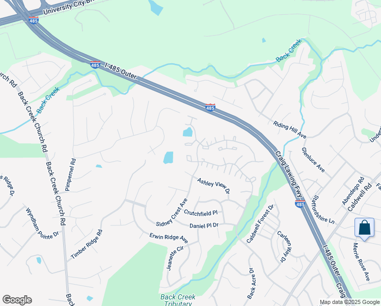 map of restaurants, bars, coffee shops, grocery stores, and more near 2944 Caldwell Ridge Parkway in Charlotte