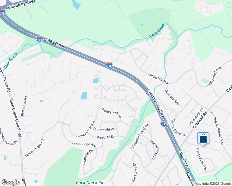 map of restaurants, bars, coffee shops, grocery stores, and more near 10348 Flat Stone Road in Charlotte
