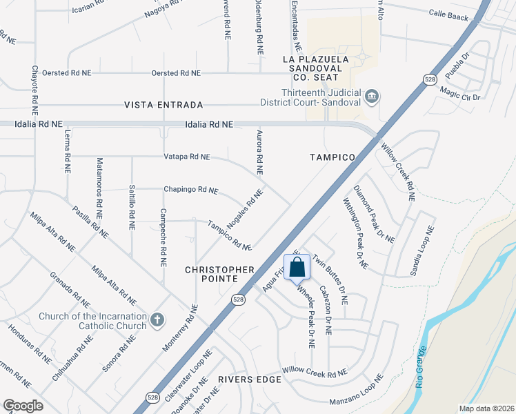 map of restaurants, bars, coffee shops, grocery stores, and more near 7061 Tampico Road Northeast in Rio Rancho
