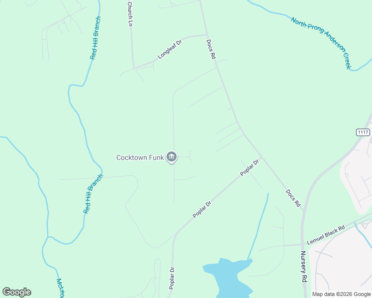 map of restaurants, bars, coffee shops, grocery stores, and more near 39 Tory Court in Lillington