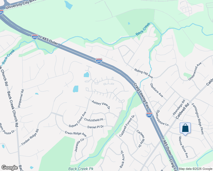 map of restaurants, bars, coffee shops, grocery stores, and more near 10348 Flat Stone Road in Charlotte