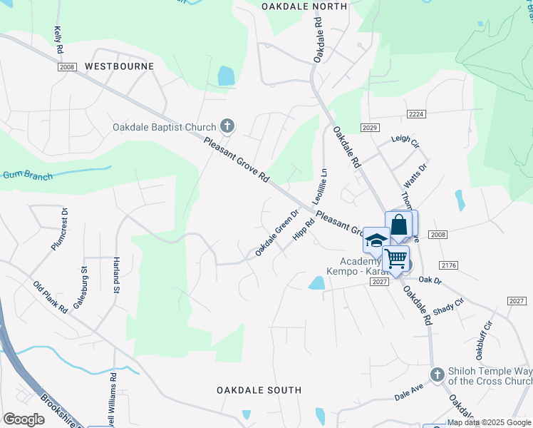 map of restaurants, bars, coffee shops, grocery stores, and more near 6226 Foster Brook Drive in Charlotte