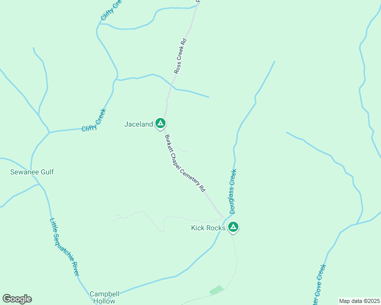 map of restaurants, bars, coffee shops, grocery stores, and more near 5199 Burkett Chapel Road in Tracy City