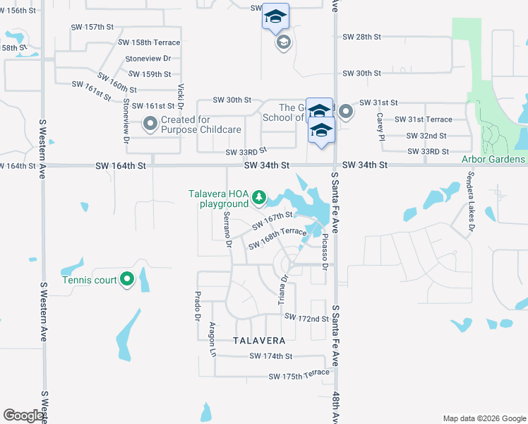 map of restaurants, bars, coffee shops, grocery stores, and more near 200 Southwest 167th Street in Oklahoma City