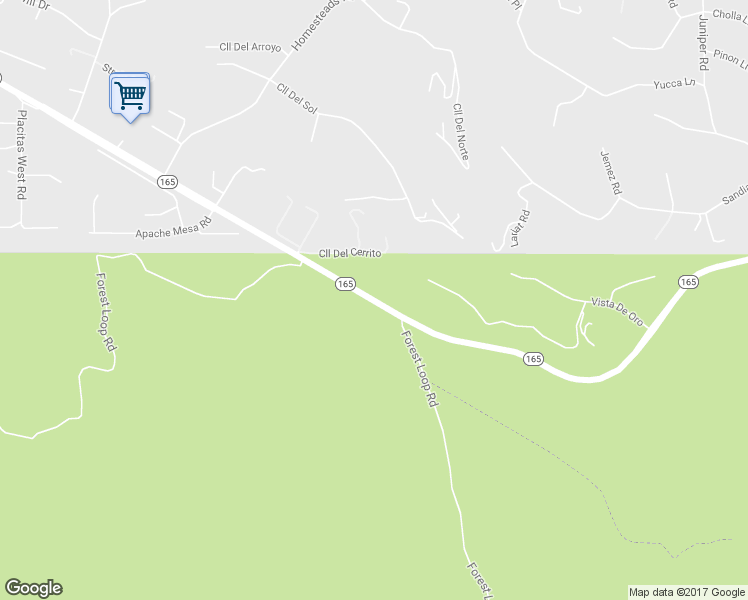 map of restaurants, bars, coffee shops, grocery stores, and more near 289 Highway 165 in Placitas