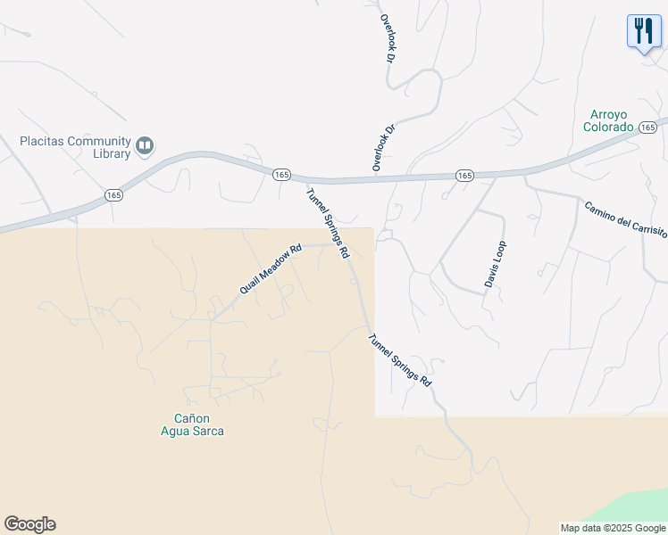 map of restaurants, bars, coffee shops, grocery stores, and more near 31 Tunnel Springs Road in Placitas