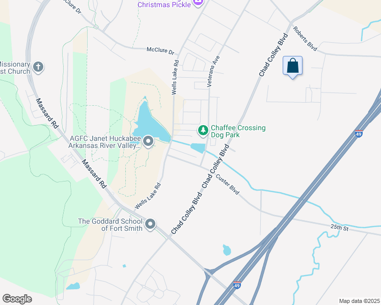map of restaurants, bars, coffee shops, grocery stores, and more near 9100 Chanel Place in Barling