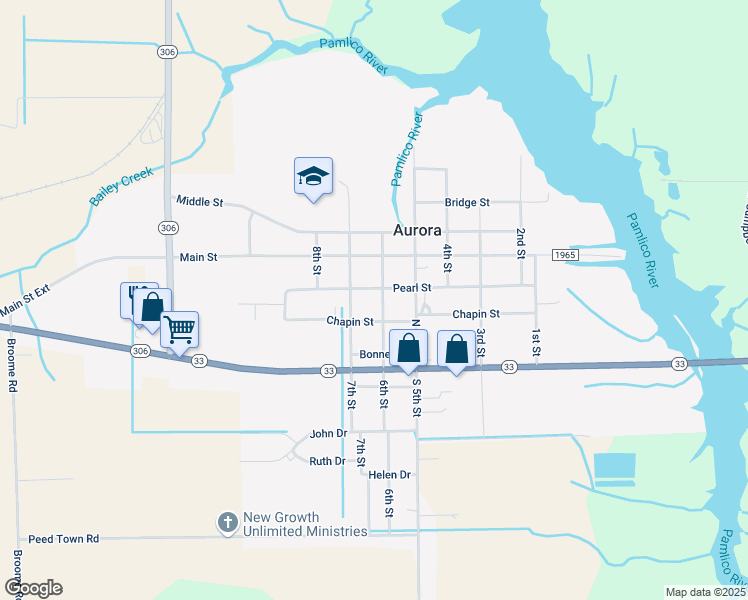 map of restaurants, bars, coffee shops, grocery stores, and more near 200-204 Chapin St in Aurora