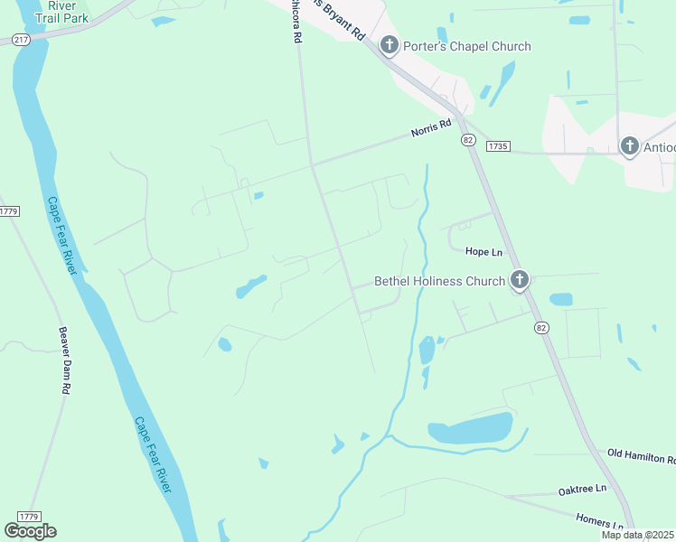 map of restaurants, bars, coffee shops, grocery stores, and more near 1782 Chicora Road in Dunn