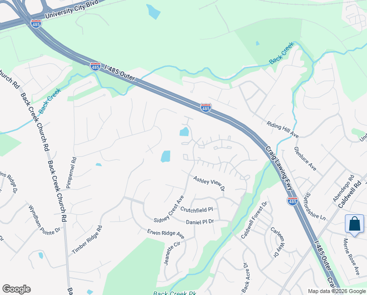 map of restaurants, bars, coffee shops, grocery stores, and more near 2944 Caldwell Ridge Parkway in Charlotte