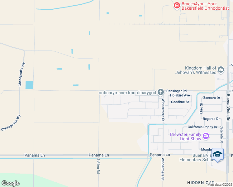 map of restaurants, bars, coffee shops, grocery stores, and more near 5805 Neutra Drive in Bakersfield