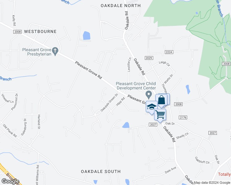 map of restaurants, bars, coffee shops, grocery stores, and more near 1821 Oakdale Green Drive in Charlotte