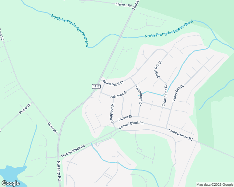 map of restaurants, bars, coffee shops, grocery stores, and more near 127 Advance Drive in Lillington