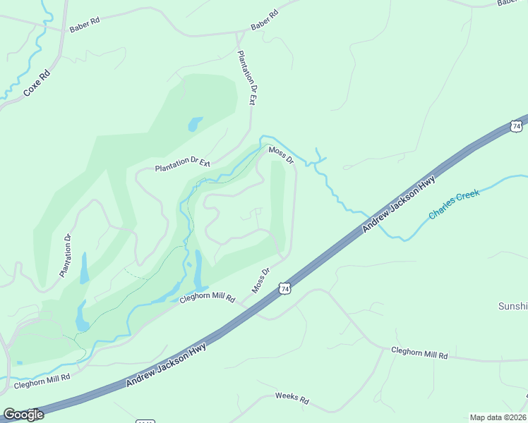 map of restaurants, bars, coffee shops, grocery stores, and more near 134 Patton Circle in Rutherfordton