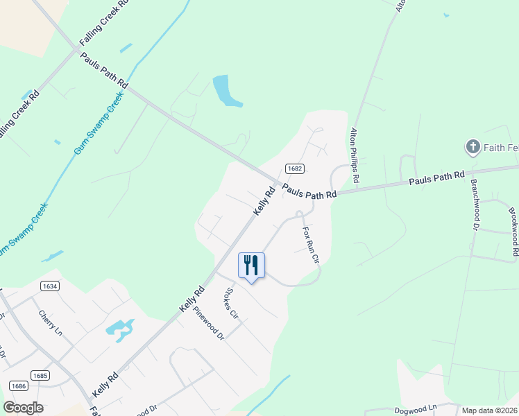 map of restaurants, bars, coffee shops, grocery stores, and more near 2831 Kelly Rd in Kinston