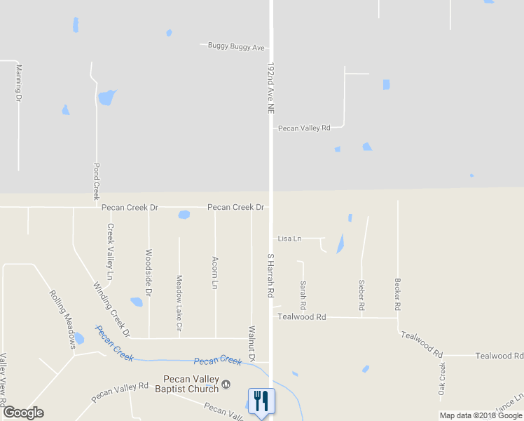 map of restaurants, bars, coffee shops, grocery stores, and more near 19150 Pecan Creek Drive in Cleveland County