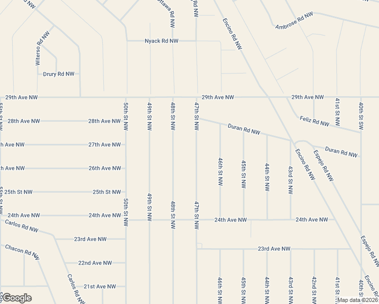 map of restaurants, bars, coffee shops, grocery stores, and more near 47th Street Northwest in Rio Rancho