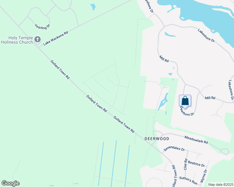 map of restaurants, bars, coffee shops, grocery stores, and more near Spring Forest Drive in Wayne County