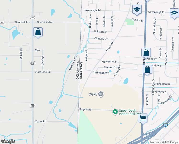 map of restaurants, bars, coffee shops, grocery stores, and more near 312 Tremont Circle in Fort Smith