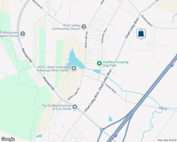map of restaurants, bars, coffee shops, grocery stores, and more near 9010 Sandra Way in Barling