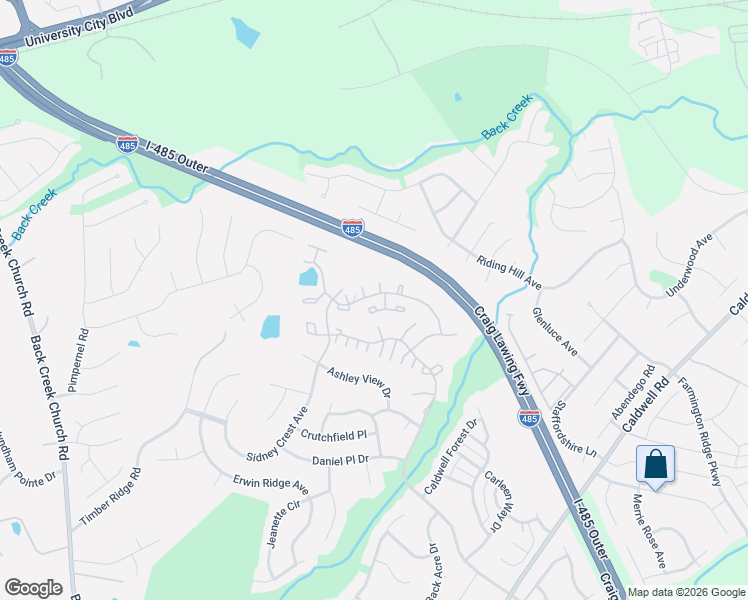 map of restaurants, bars, coffee shops, grocery stores, and more near 11211 Grass Field Road in Charlotte
