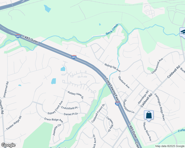 map of restaurants, bars, coffee shops, grocery stores, and more near 3251 Blythe Ridge Court in Charlotte
