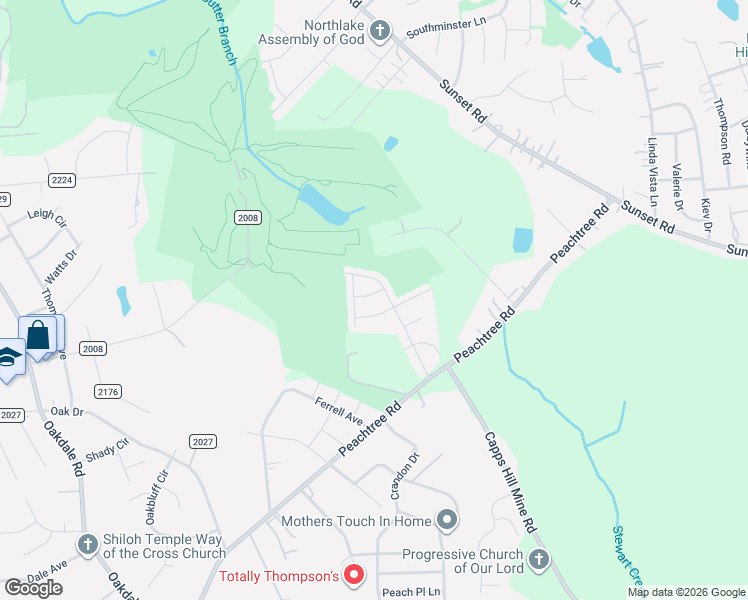 map of restaurants, bars, coffee shops, grocery stores, and more near 1415 Old Tree Lane in Charlotte