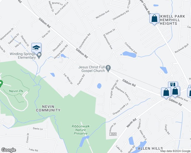map of restaurants, bars, coffee shops, grocery stores, and more near 4600 Trillium Fields Drive in Charlotte