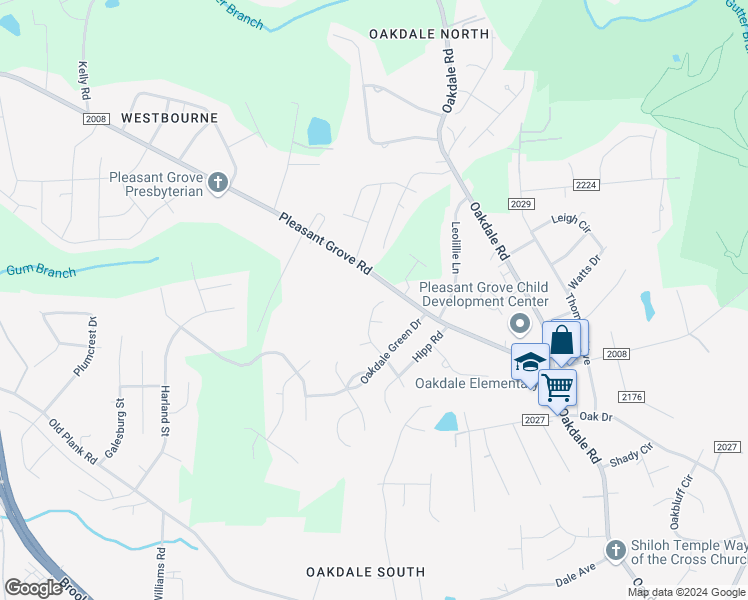 map of restaurants, bars, coffee shops, grocery stores, and more near 6325 Foster Brook Drive in Charlotte
