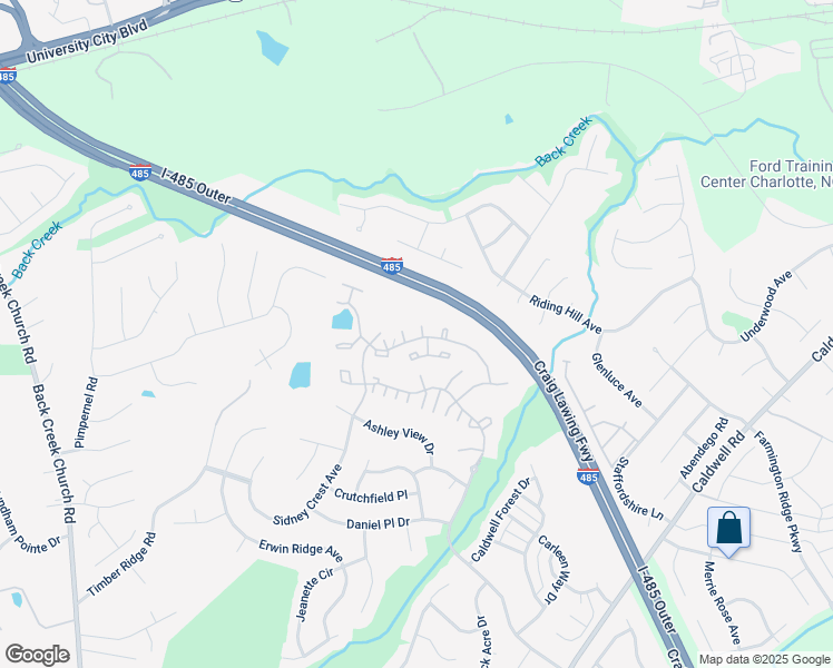 map of restaurants, bars, coffee shops, grocery stores, and more near 11228 Grass Field Lane in Charlotte