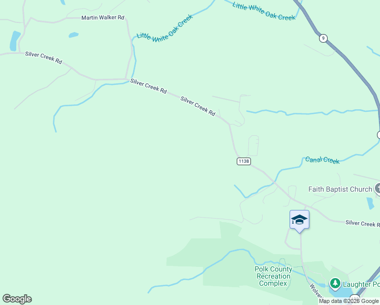 map of restaurants, bars, coffee shops, grocery stores, and more near 823 Silver Creek Road in Mill Spring