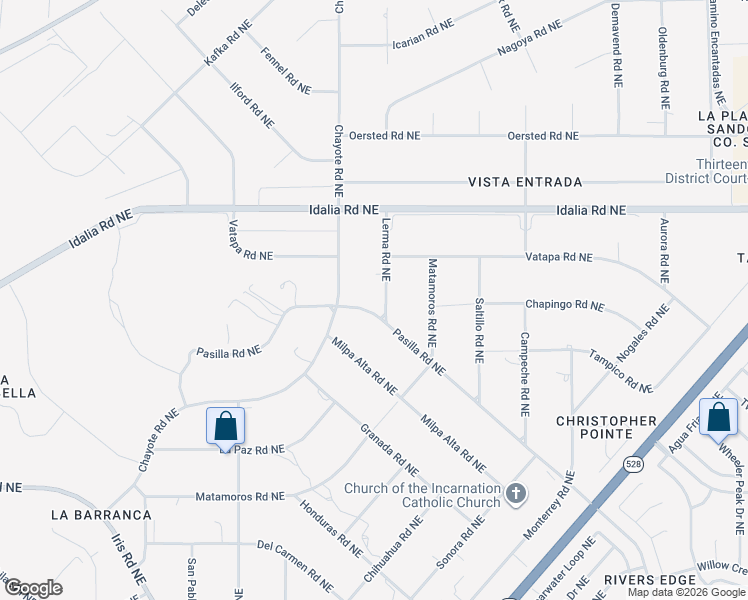 map of restaurants, bars, coffee shops, grocery stores, and more near 2712 Lerma Road Northeast in Rio Rancho